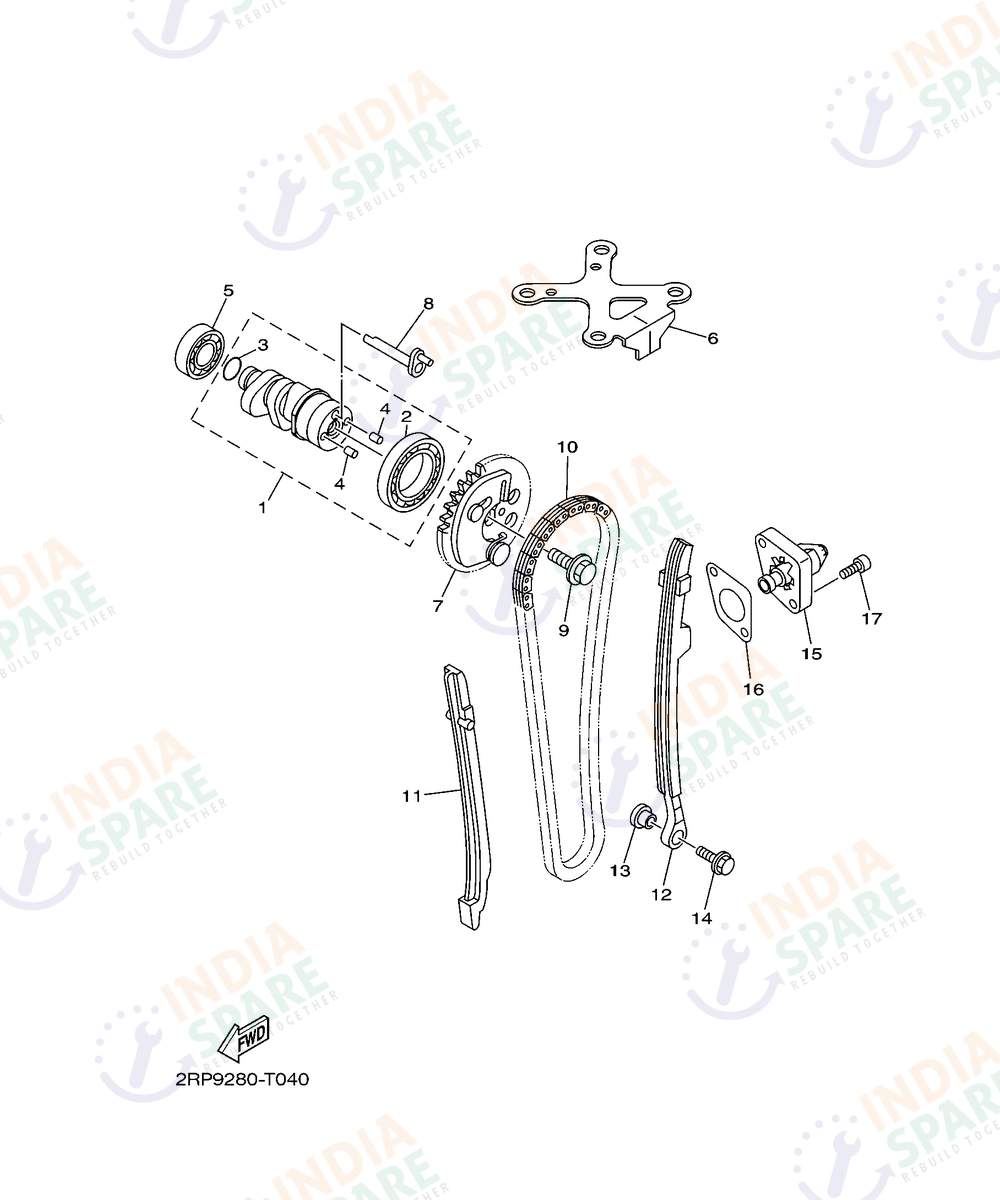 YAMAHA D001 FZ RAVE Series CAMSHAFT & CHAIN